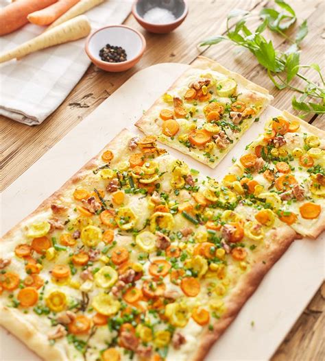 Weitere ideen zu flammkuchen, rezepte, flammkuchen teig. Flammkuchen mit Pastinake & Karotte - Rezept | Tante Fanny
