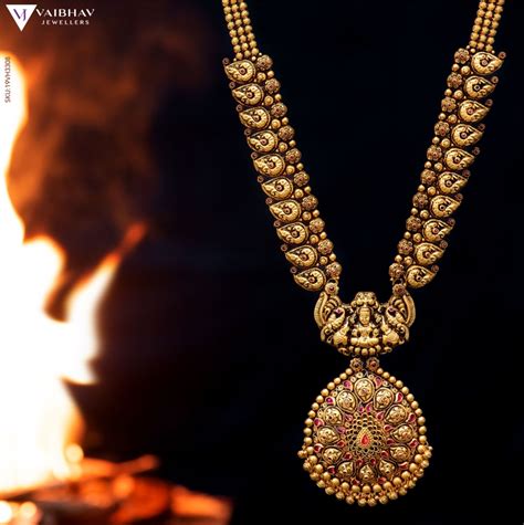 Most Stunning South Indian Antique Necklace Designs For You • South