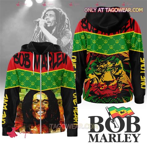 Bob Marley One Love Logo Monogram Hoodie Tagowear