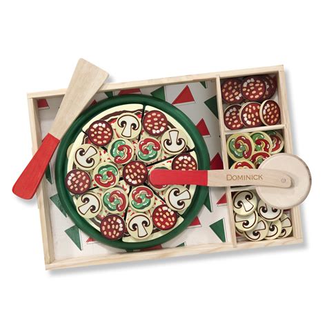 Melissa And Doug Pizza Party Wooden Play Food Set Toymamashop