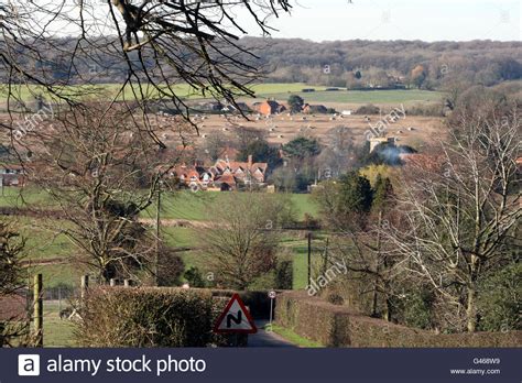 General View Of The Village Of Bucklebury West Berkshire Stock Photo
