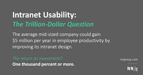 Intranet Usability The Trillion Dollar Question