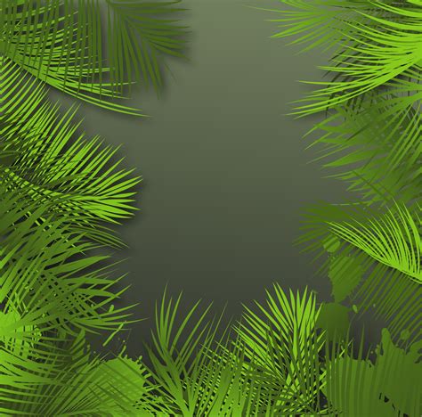 Download Illustration Vector Background Palm Leaves Background Vector