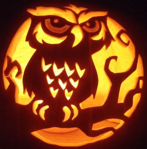 Owl Pumpkin Carving Halloween Pumpkin Carving Template Printable Owl