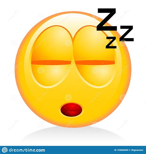 Emoji Emoticon Sleeping Concept Stock Illustration Illustration Of