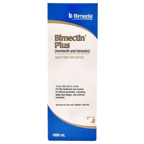 Bimectin Plus Injectable Cattle Dewormer 1000 Ml