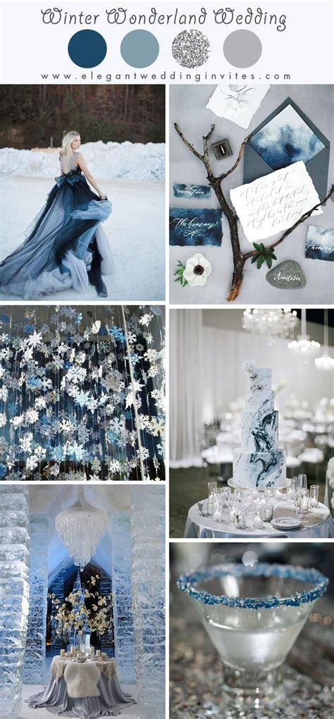 Glimmering Winter Wonderland Wedding Ideas In Shades Of Silver And Blue
