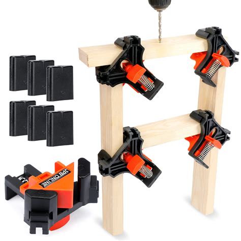 4 Piece Multi-Functional 90 Degree Right Angle Clip Clamps Spring