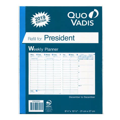 Buy Quo Vadis President 2021 Planner Refill
