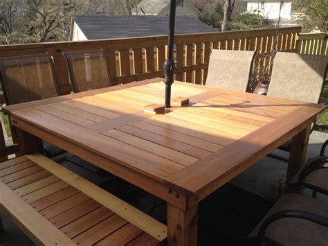 Simple Square Cedar Outdoor Dining Table Ana White Diy Patio