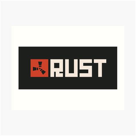 Rust Logo Art Print By Ricemann Redbubble