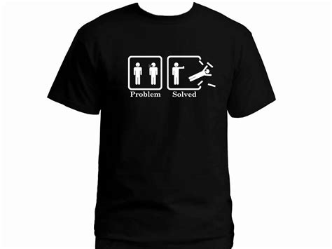 Gay Pride Problem Solved Man And Man Funny Couple Divorce New T Shirt Us Xxxl Size Men Cotton T