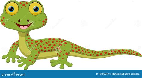 Cute Lizard Cartoon Royalty Free Illustration 79397898