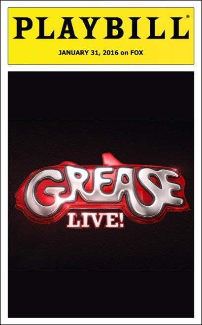 Exclusive Flip Through The Official Grease Live Playbill Grease