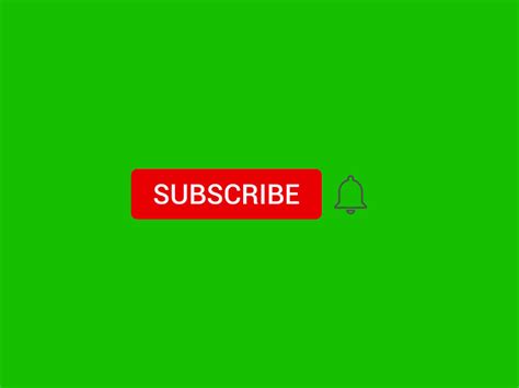 Youtube Animated Subscribe Button And Bell Button On Green Screen
