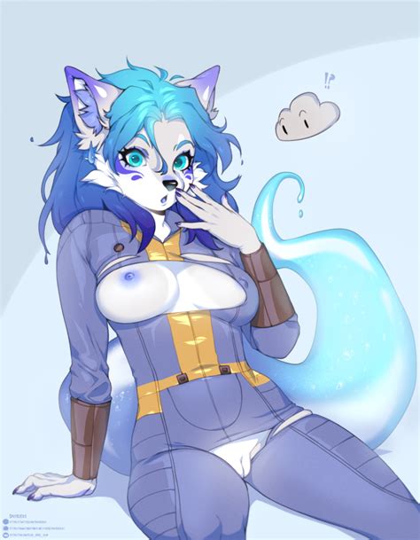 rule 34 absurd res anthro bethesda softworks blue eyes blue hair clothing fallout female fur