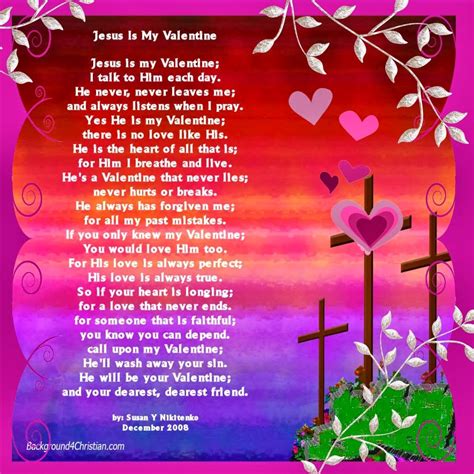 Jesus Is My Valentine Poster Valentines Poems Christian Valentines