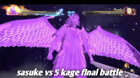 Sasuke Vs 5 Kage Final Battle Naruto Shippuden Ultimate Ninja Storm