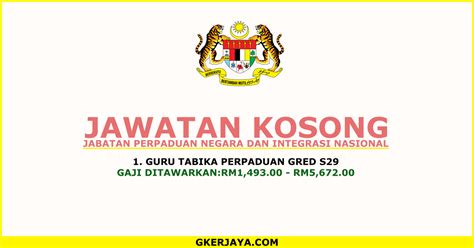 Rujuk iklan majikan berpengetahuan am. Jawatan kosong Guru Tabika Perpaduan Gred 29 pengambilan ...