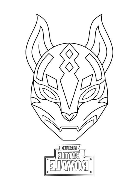 Mask Of Drift From Fortnite Coloring Page Free Printable Coloring Pages