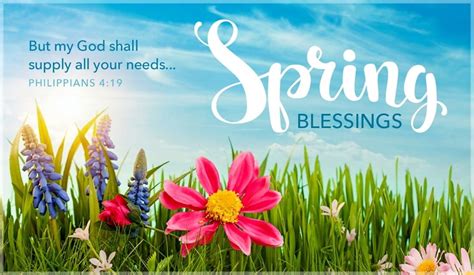 Spring Blessings Philippians 419 Spring Scripture Online Greeting