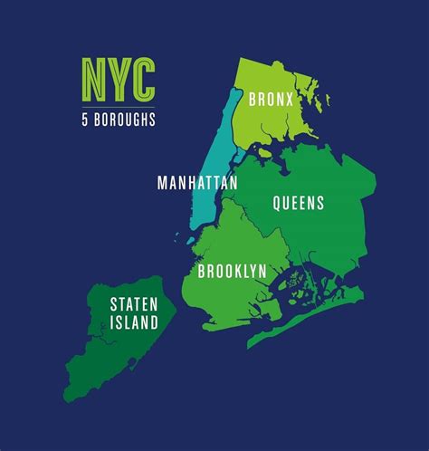Map Of The Five Boroughs Of New York City Grant City Dog Expressions