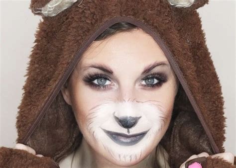 cute bear makeup tutorial for halloween bear makeup halloween makeup easy doll face makeup