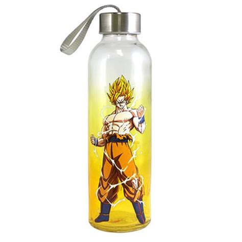 Dragon Ball Z Goku Glass Water Bottle Entertainment Earth