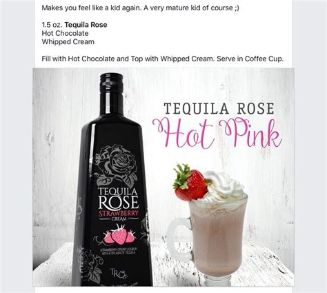 Hot Pink Chocolate Whipped Cream Tequila Rose Rose Hot