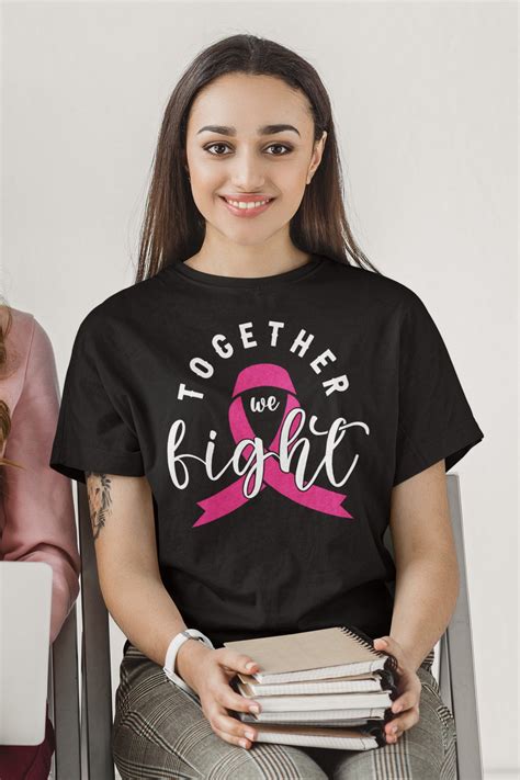 together we fight breast cancer awareness svg breast cancer etsy