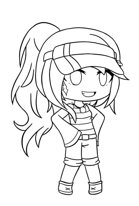 Gacha Life Coloring Pages Black And White Decoromah