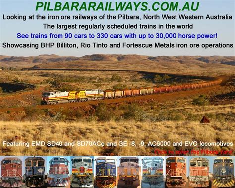 Pilbara Railways Photos Of Current Iron Ore Operations In