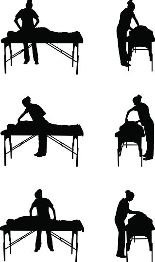 Massage Therapy Silhouette Illustration Stock Illustration Download