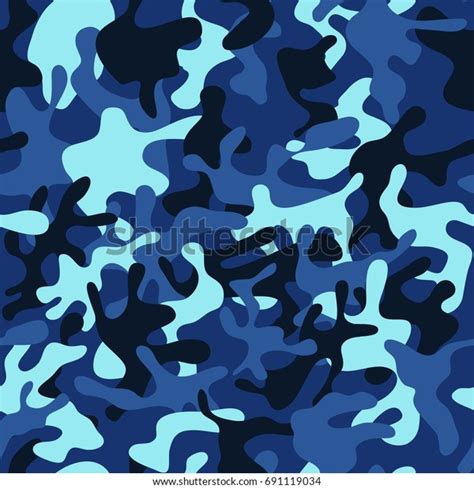 Camouflage Seamless Color Pattern Army Camo Stock Vector Royalty Free