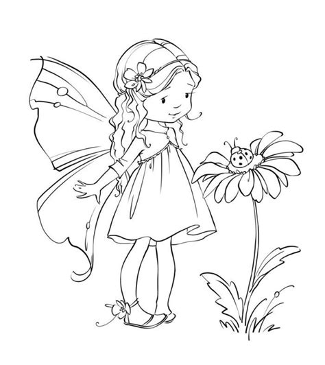 Cute Fairy Coloring Pages At Free Printable