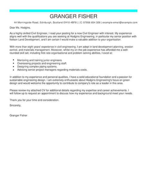 Maybe you would like to learn more about one of these? Civil Engineer Cover Letter Template | Cover Letter ...