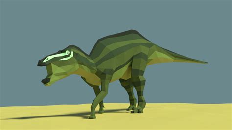 Shantungosaurus In Low Poly By Kuzim On Deviantart