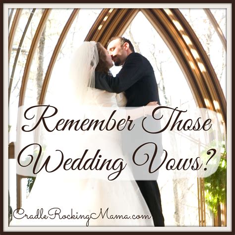 For religious brides, grooms, and families, a church ceremony is something truly sacred. Remember Those Wedding Vows?