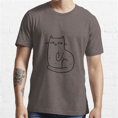 Cat Giving The Finger T Shirt For Sale By Michelledraws Redbubble