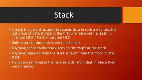 Stack And Its Usage In Assembly Language