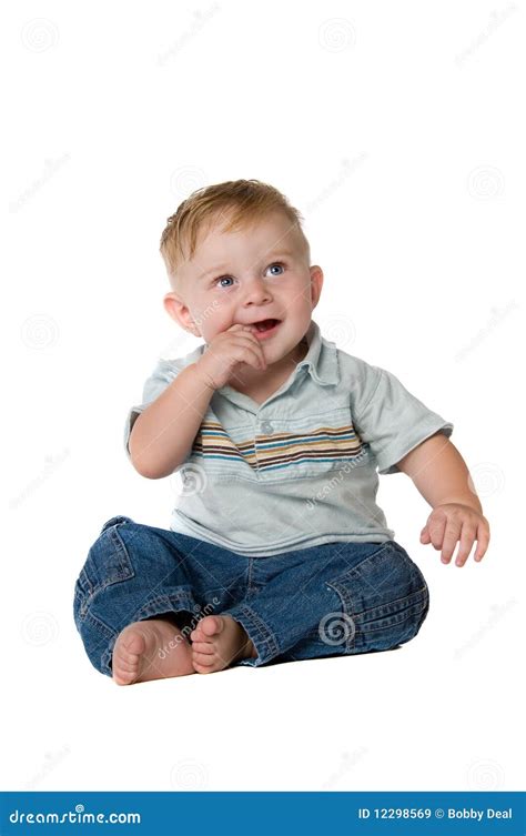 Baby Boy Sitting Royalty Free Stock Images Image 12298569