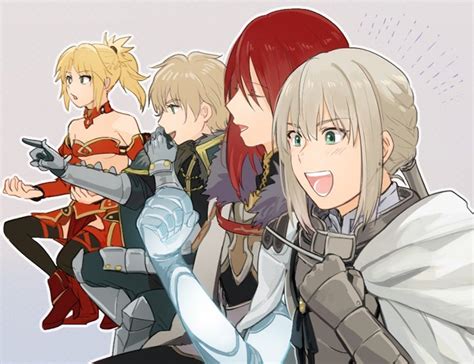 Mordred Mordred Gawain Bedivere And Tristan Fate And 4 More Drawn By Akineyuki41028