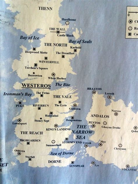 Essos Map And Westeros Map Color Scroll Game Of Thrones Map Of Etsy