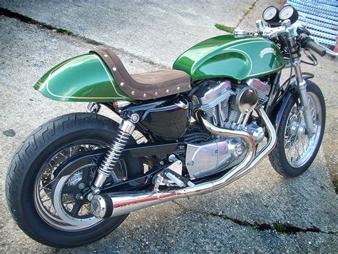 Cafe racer style fuel tank with knee dents type 12. biker excalibur II: Sportster Harley Café Racer