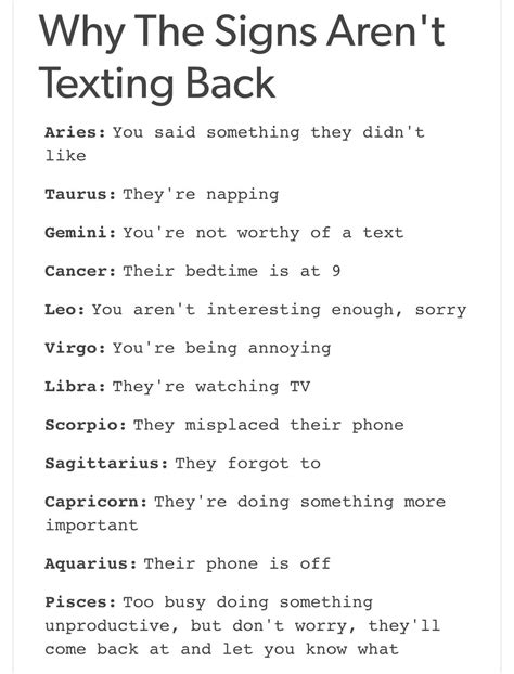 Why The Signs Arent Texting Back Zodiac Signs Gemini Zodiac Signs