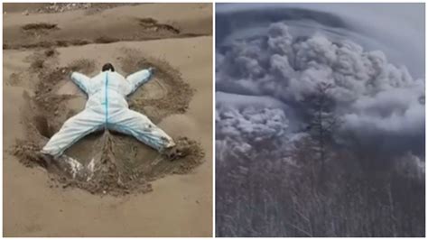 Ash Blankets Russian Villages After Shiveluch Volcano Erupts Itv News