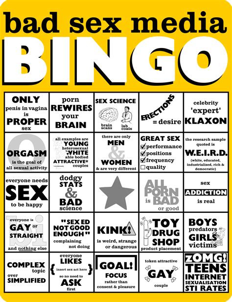 Bad Sex Media Bingo Rewriting The Rules