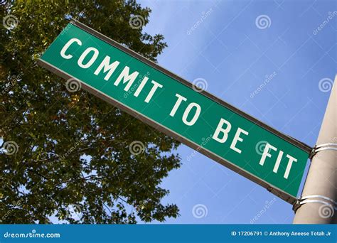 Commit To Be Fit Sign Stock Image Image 17206791
