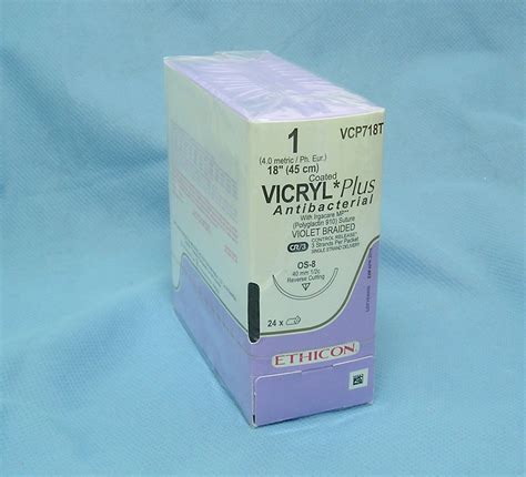 Ethicon Vcp718t Vicryl Plus Anitbacterial Suture 1 Os 8 Needle 2019