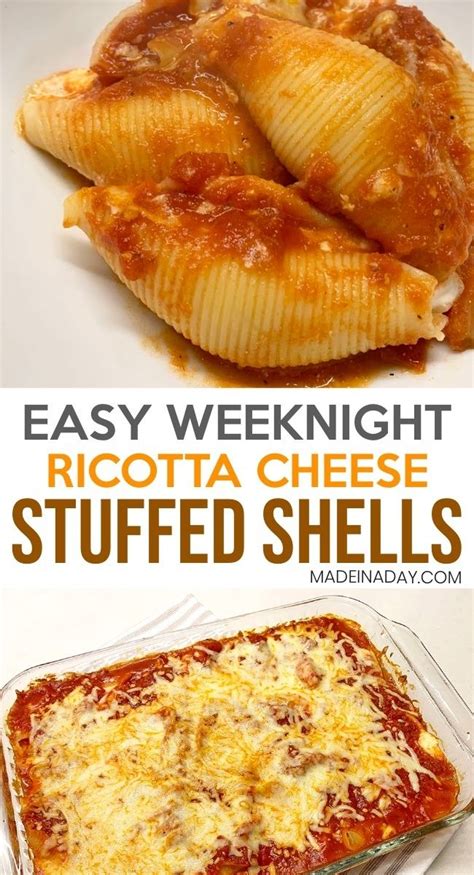 Simple Weeknight Ricotta Stuffed Shells Classic Shells And Cheese